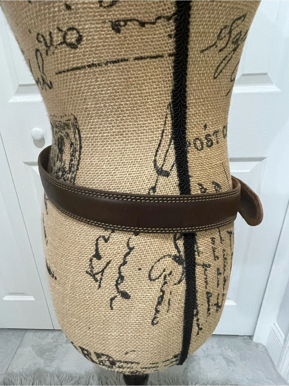 Eddie Bauer Brown Leather Belt with Silver Buckle